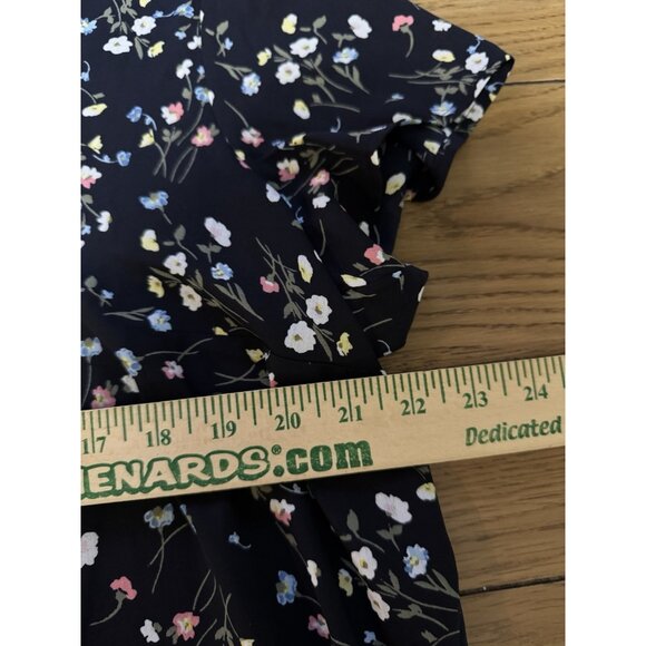 41 Hawthorn Women Size 2X Floral Popover Blouse Short Sleeve Recycled Material - Picture 5 of 13